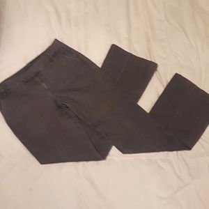 striped wide legged trouser jean